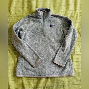 Patagonia Women’s Better Sweater Fleece 1/4 Pullover Lt Purple Fleck Size XL